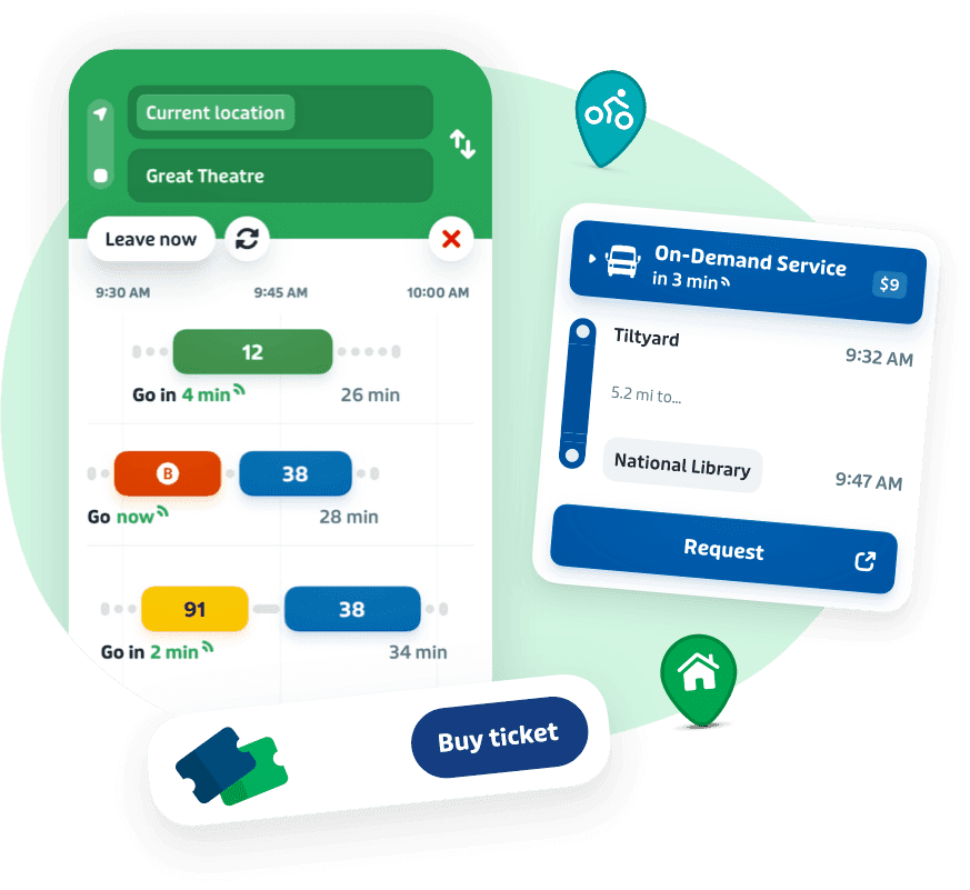 Guide your riders with Transit app