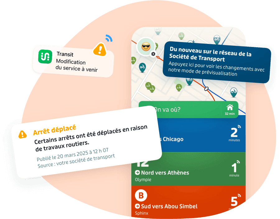 Inform your riders with Transit app